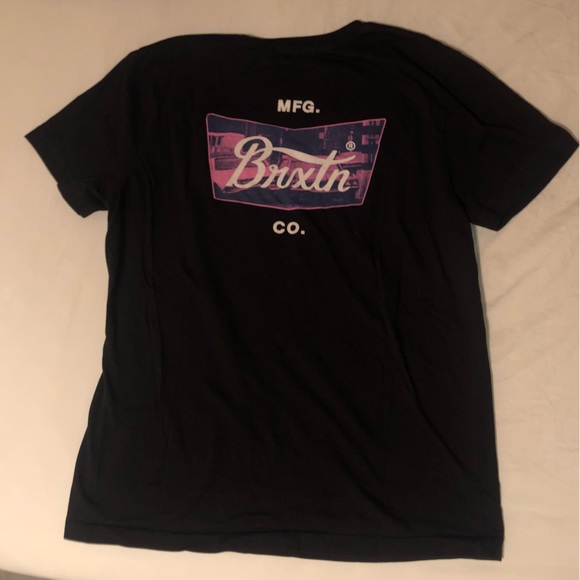 Brixton Mfg T-Shirt | Black Medium M  shirt - Picture 1 of 3
